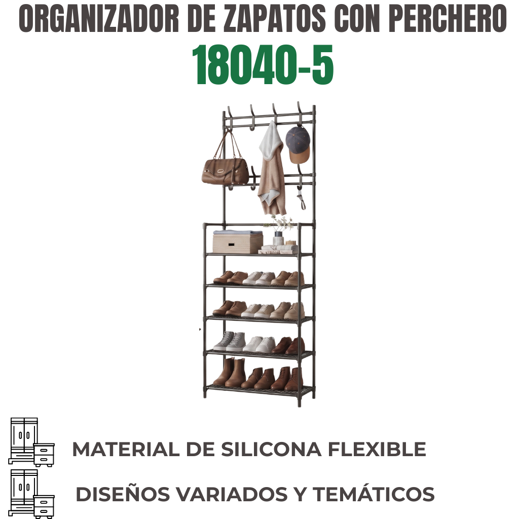 ORGANIZADOR DE ZAPATOS CON PERCHERO Ref: 18040-5