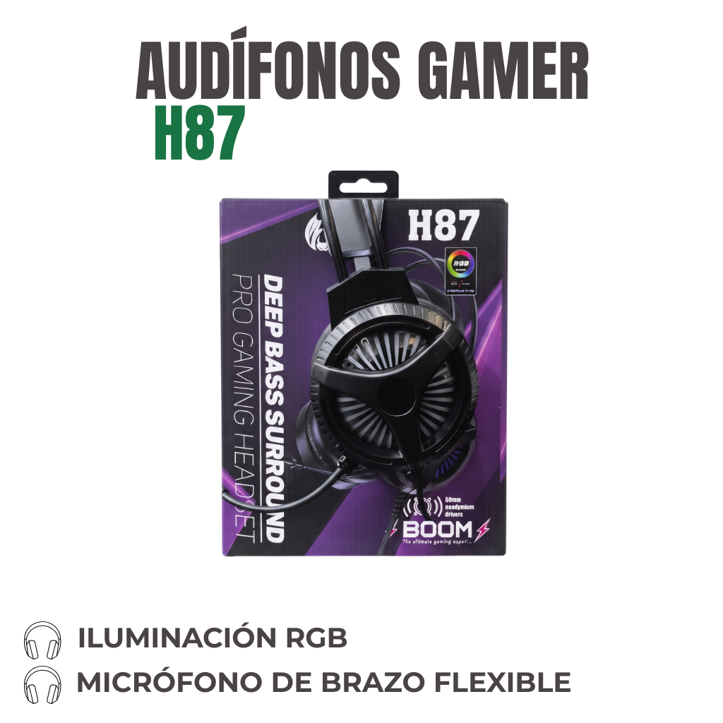 AUDÍFONOS GAMER CON MICRÓFONO Ref: H87