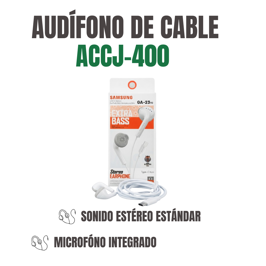 AUDÍFONOS DE CABLE Ref: ACCJ-400