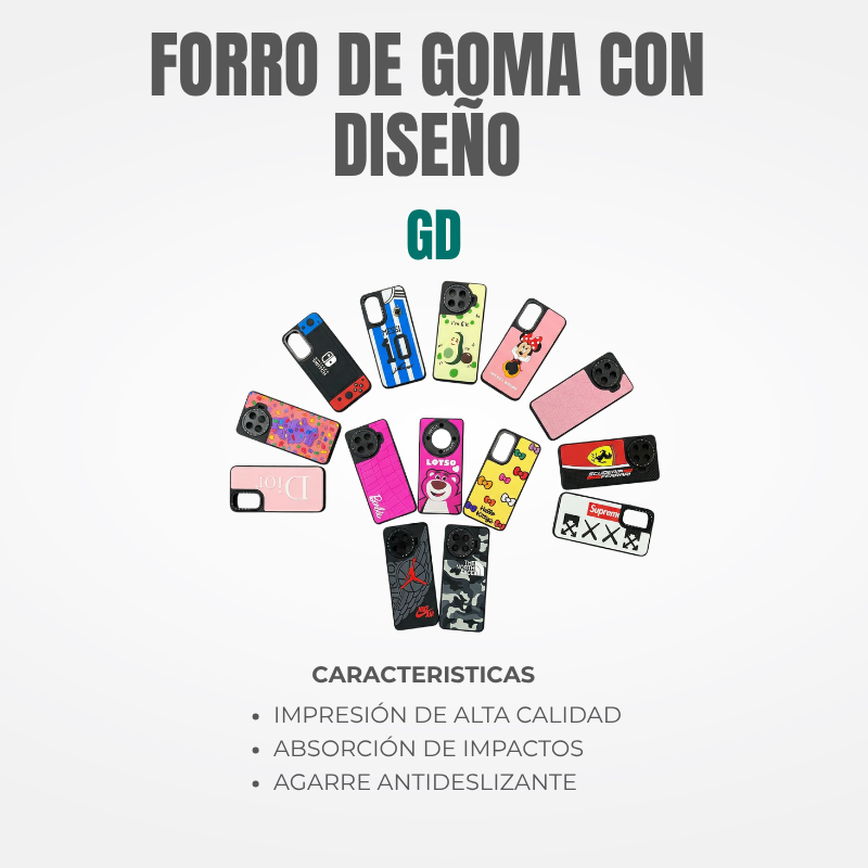 FORRO DE GOMA CON DISEÑO Ref: GD