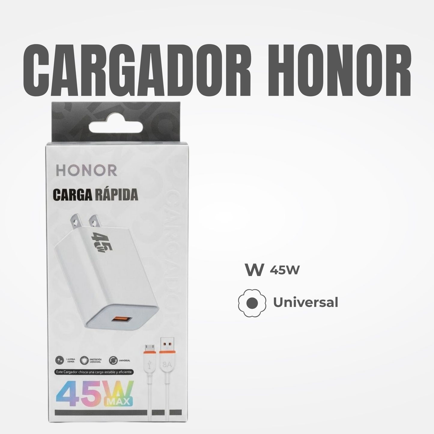 CARGADOR HONOR MICRO Ref: C45W-HOV8