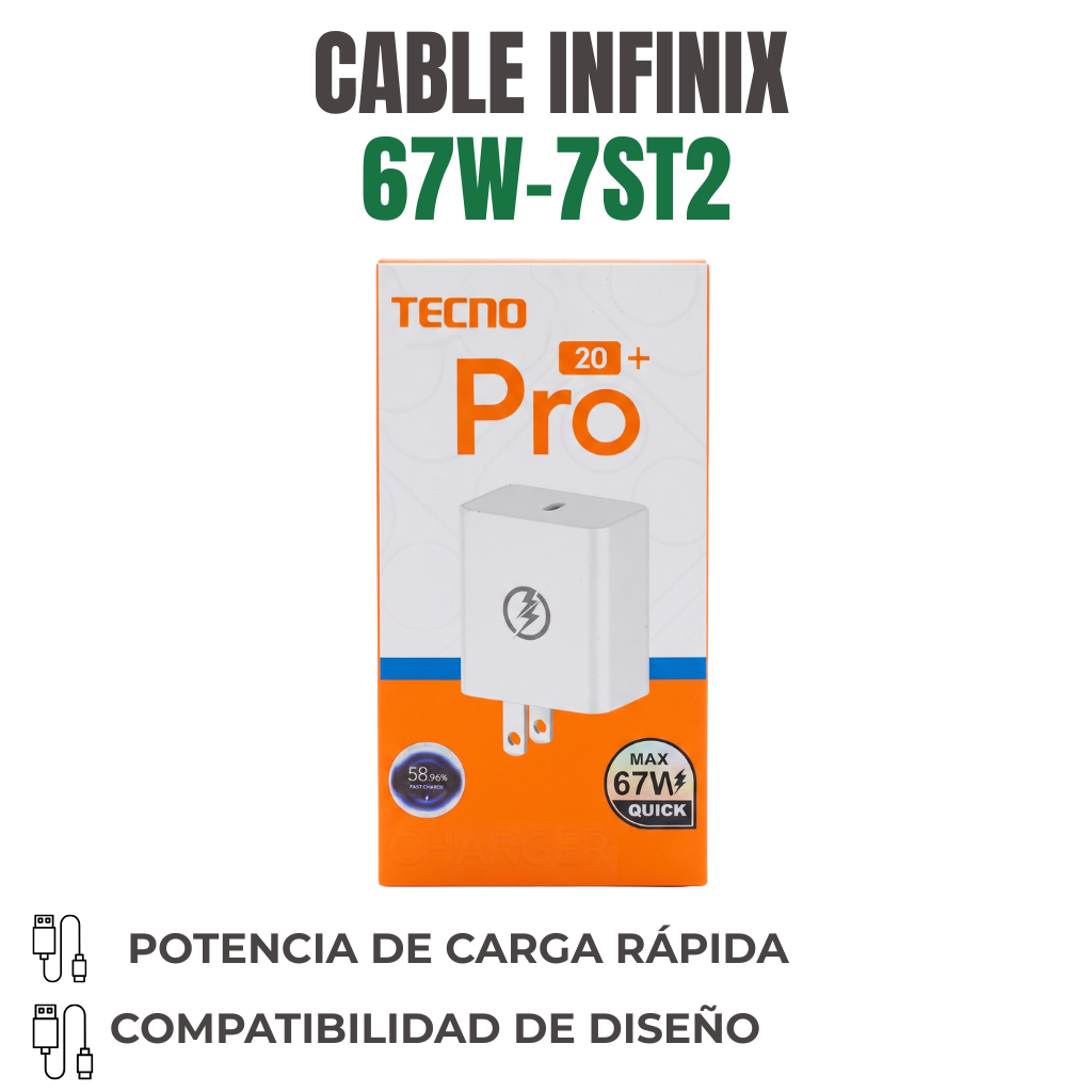 CARGADOR TECNO Ref: 67W-7ST2