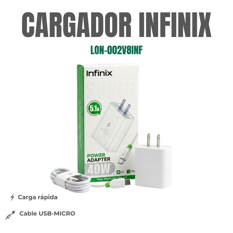 CARGADOR INFINIX MICRO Ref: LON-002V8INF