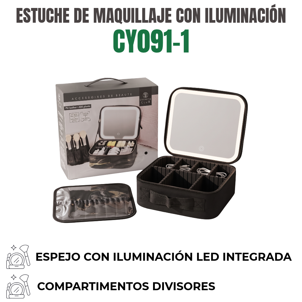 ESTUCHE DE MAQUILLAJE CON ILUMINACIÓN Ref: CY091-1