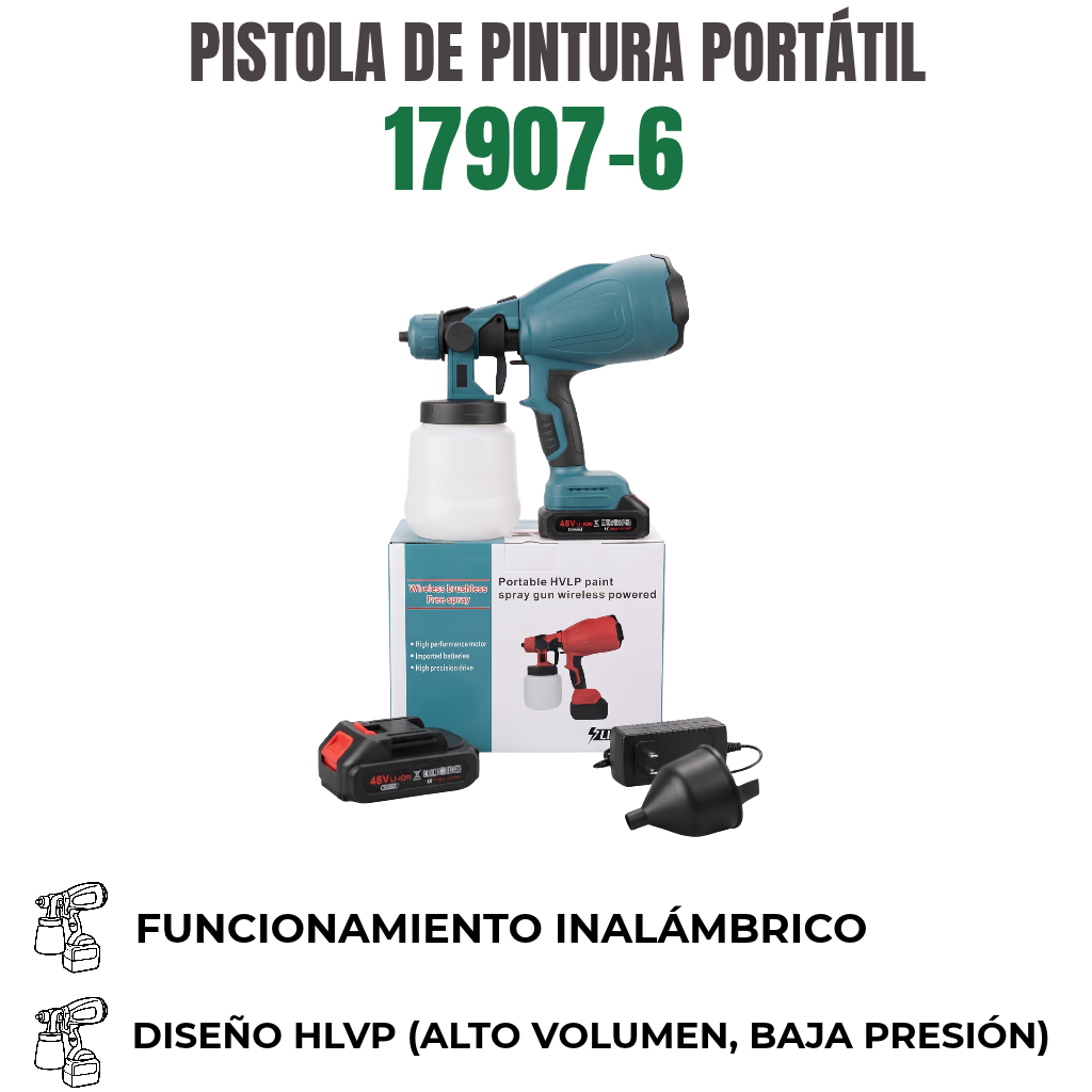 PISTOLA DE PINTURA PORTÁTIL Ref: 17907-6