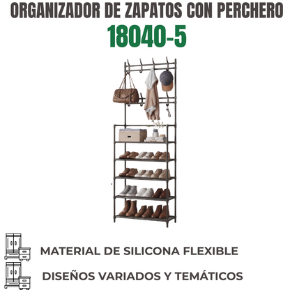 ORGANIZADOR DE ZAPATOS CON PERCHERO Ref: 18040-5