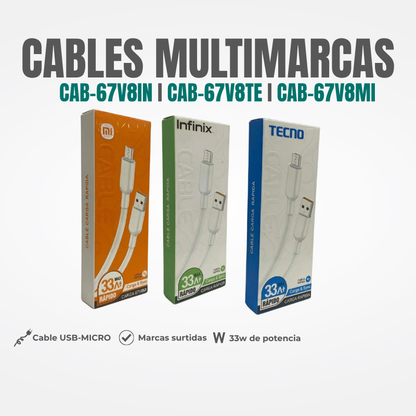 CABLES MULTIMARCAS MICRO Ref: CAB-67V8IN l CAB-67V8TE l CAB-67V8MI