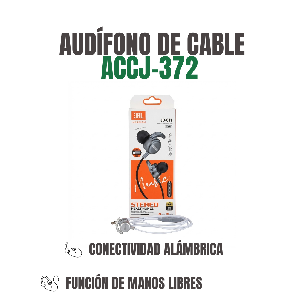 AUDÍFONOS DE CABLE Ref: ACCJ-372