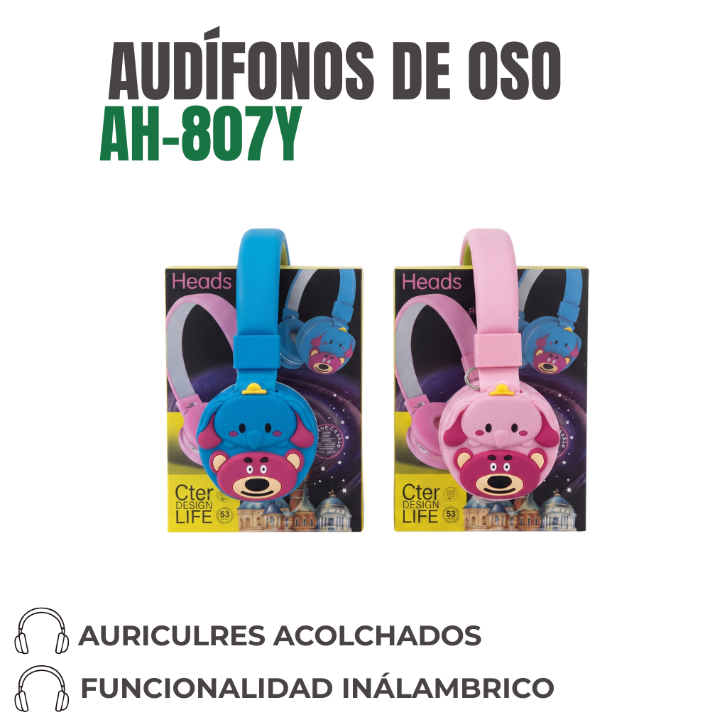 AUDÍFONOS DE OSO Ref: AH-807Y