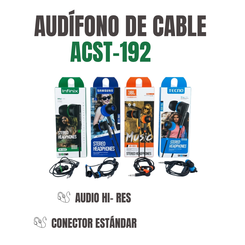 AUDÍFONOS DE CABLE Ref: ACST-192