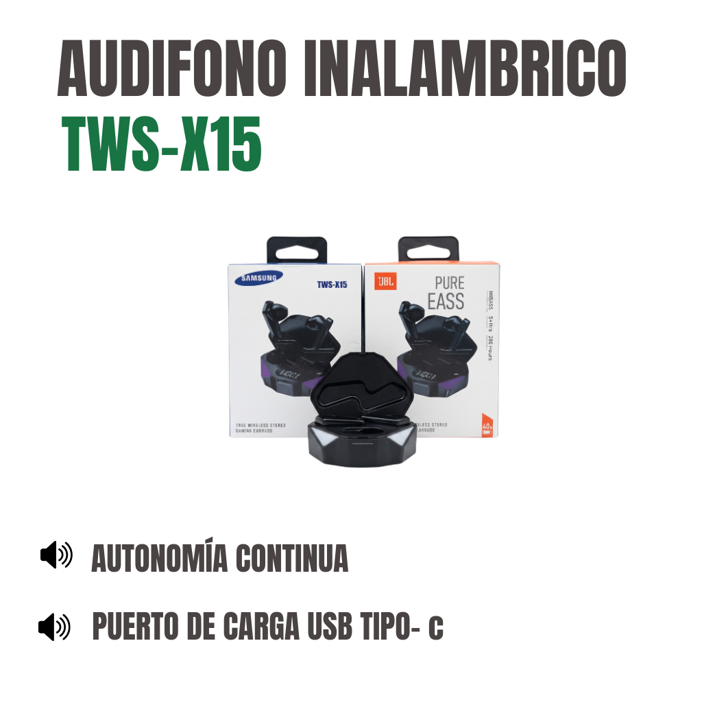 AUDÍFONO INALAMBRICO Ref: TWS-X15