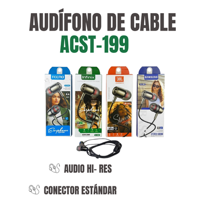 AUDÍFONOS DE CABLE Ref: ACST-199