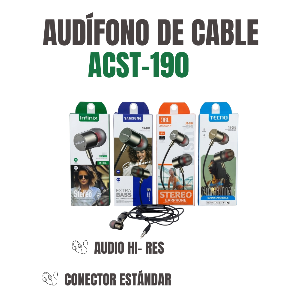 AUDÍFONOS DE CABLE Ref: ACST-190