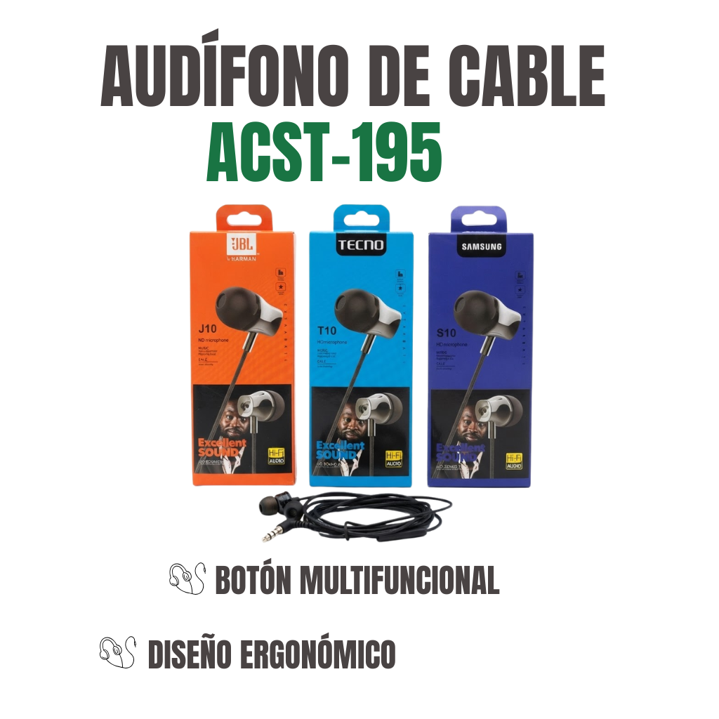 AUDÍFONO DE CABLE Ref: ACST-195