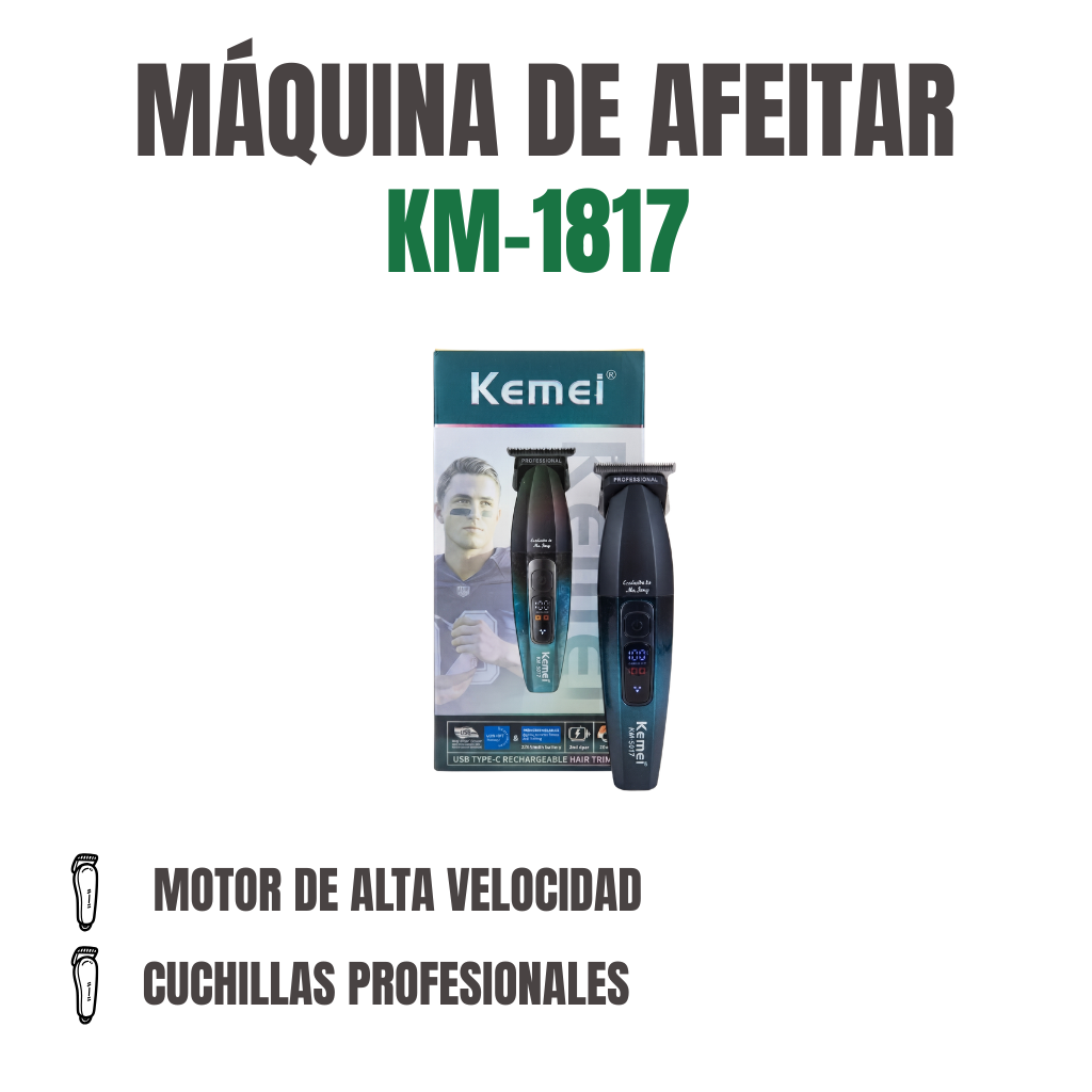 MÁQUINA DE AFEITAR Ref: KM-1817