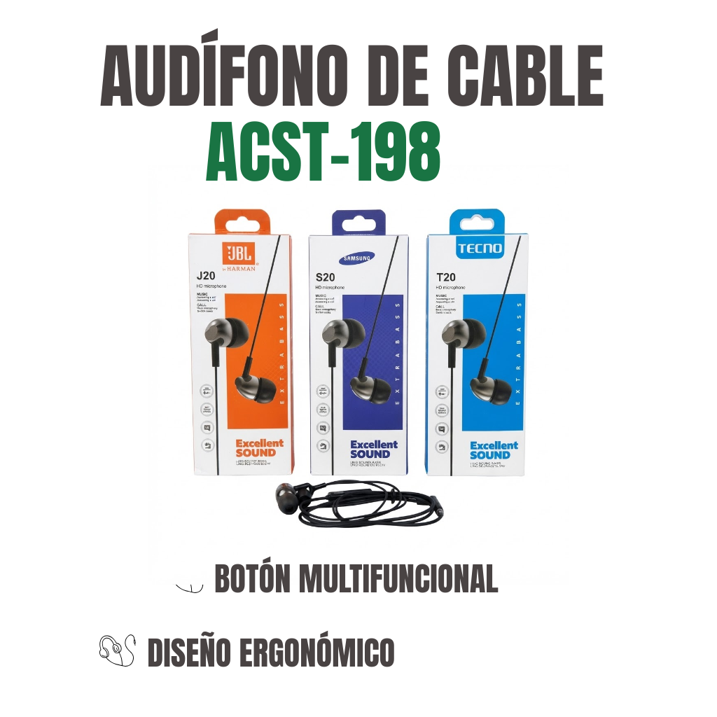 AUDÍFONO DE CABLE Ref: ACST-198