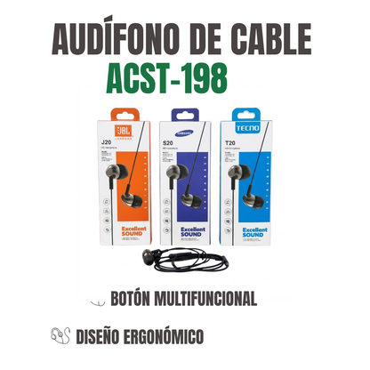 AUDÍFONO DE CABLE Ref: ACST-198