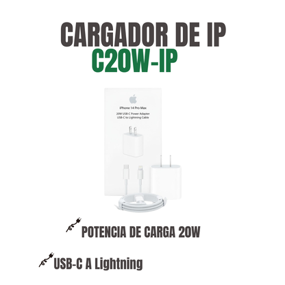 CARGADOR DE IPHONE Ref: C20W-IP