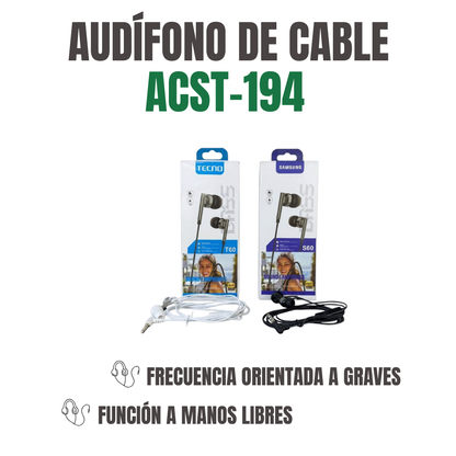 AUDÍFONOS DE CABLE Ref: ACST-194