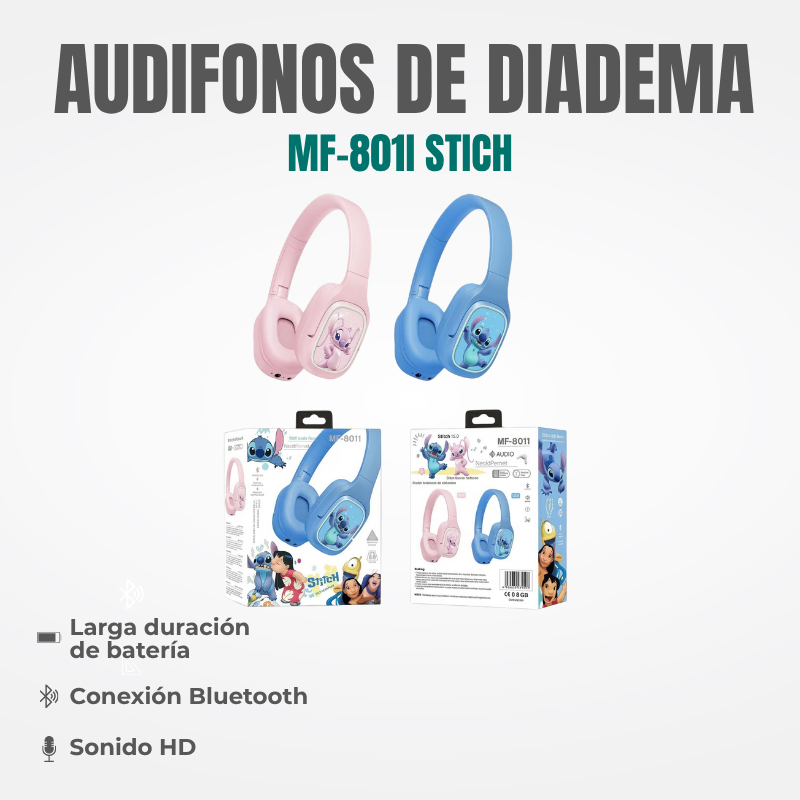 AUDIFONOS DE DIADEMA Ref: MF-801I STICH