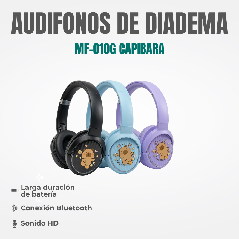 AUDIFONOS DE DIADEMA Ref: MF-010G CAPIBARA