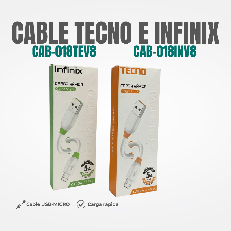 CABLE INFINIX Y TECNO MICRO Ref: CAB-018TEV8/CAB-018INV8