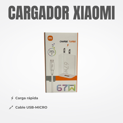 CARGADOR XIAOMI USB-MICRO Ref: C67W-V8