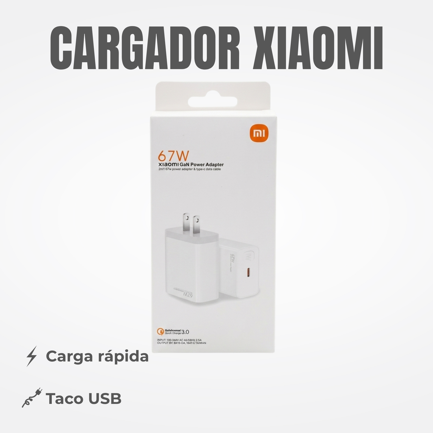 CARGADOR XIAOMI TC-TC Ref: K50 PD