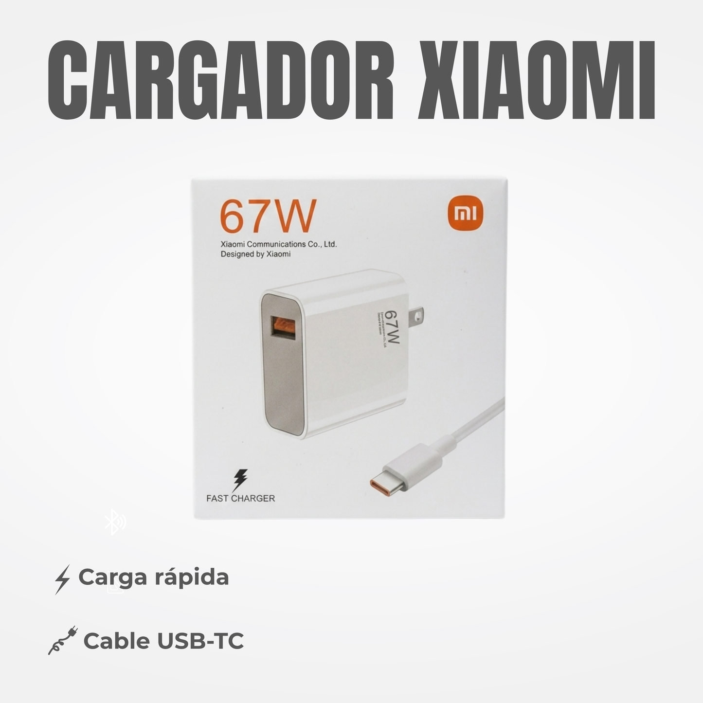 CARGADOR XIAOMI USB-TC Ref: 67W-1