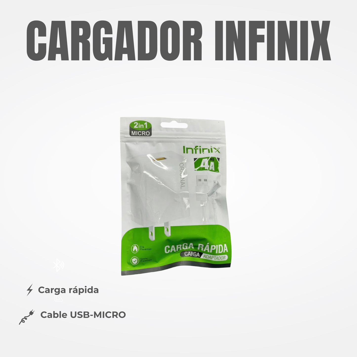 CARGADOR INFINIX USB-MICRO Ref: CB4A-INV8