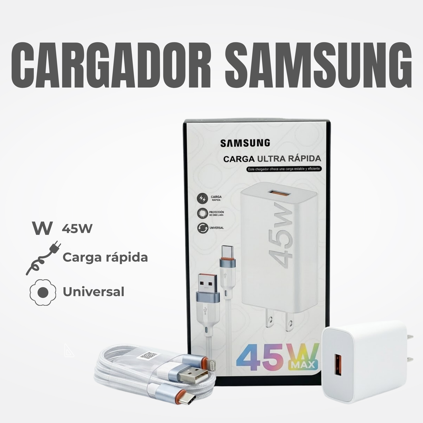 CARGADOR SAMSUNG USB-TC Ref: 7CC-4SAC1