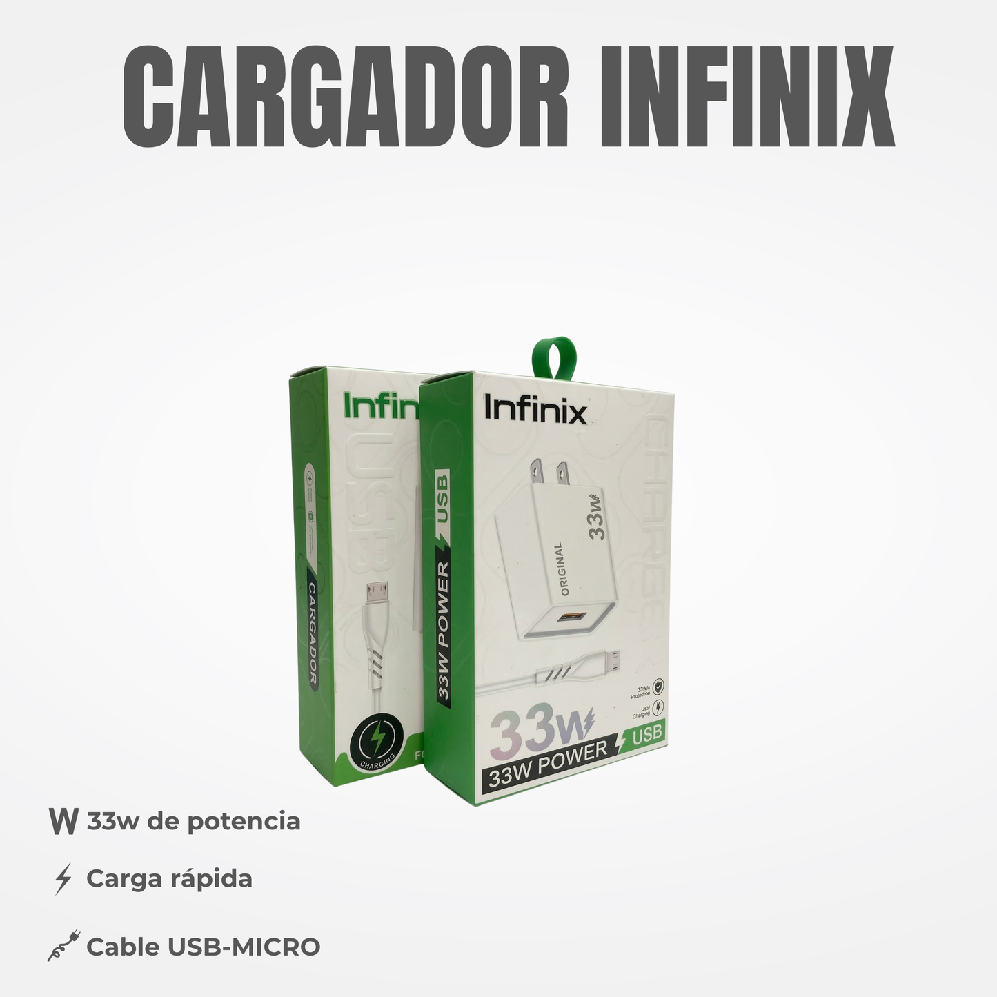 CARGADOR INFINIX USB-MICRO Ref: 225INF-V8