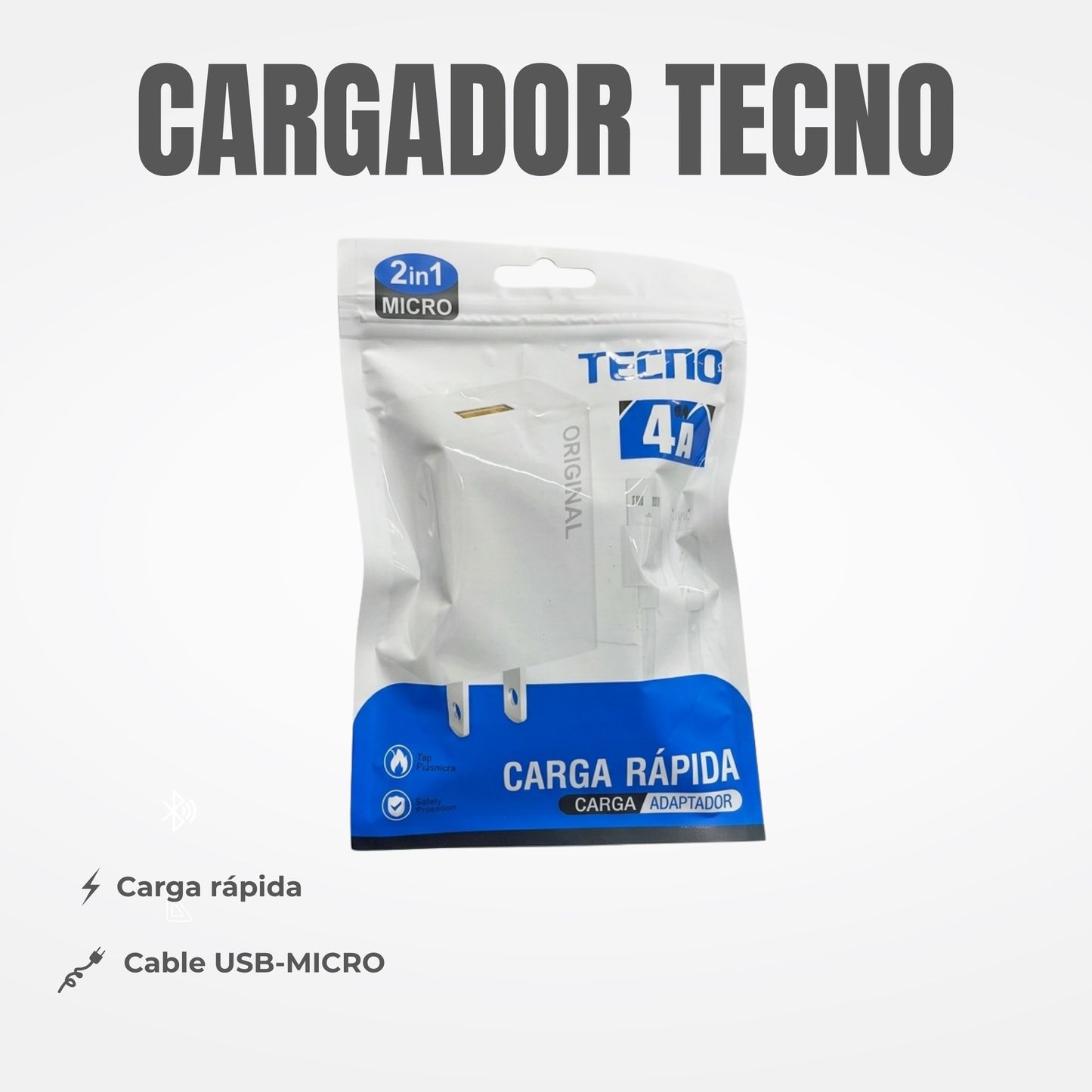 CARGADOR TECNO USB-MICRO Ref: CB4A-TEV8