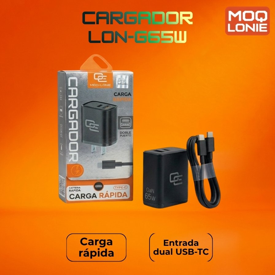 CARGADOR MOQ LONIE Ref: LON-G65W