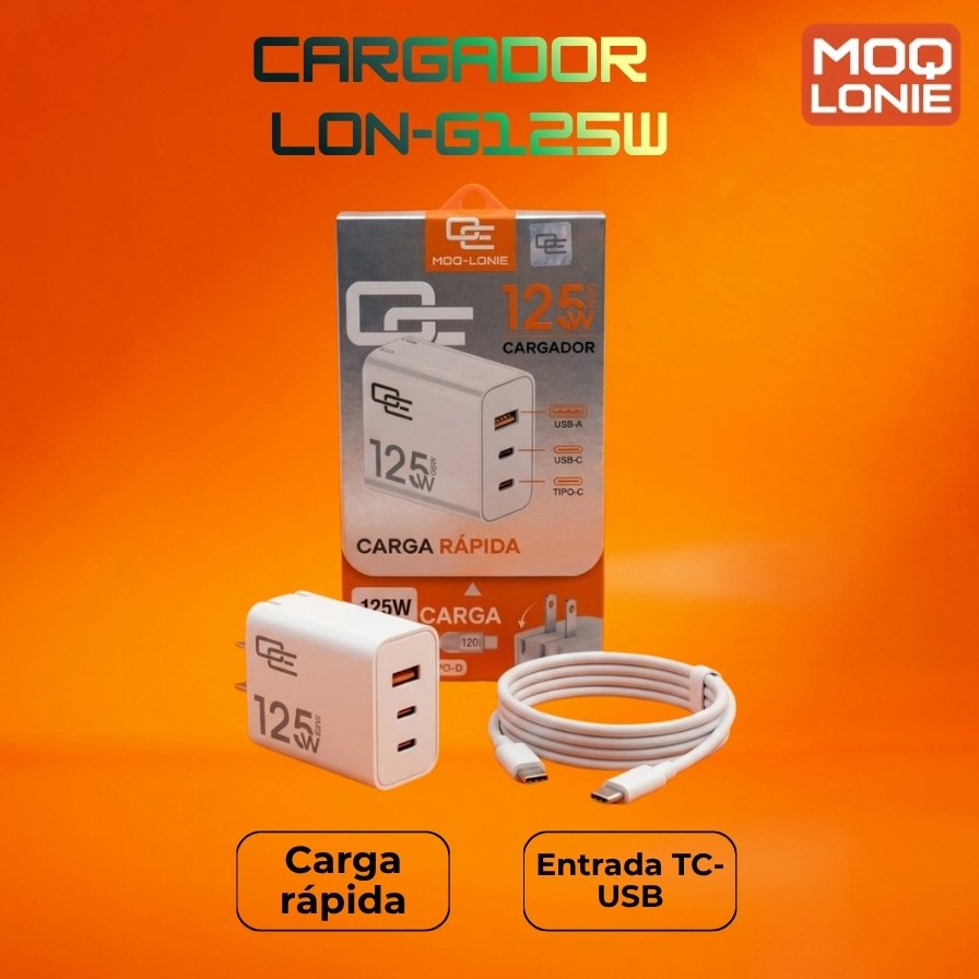 CARGADOR MOQ LONIE Ref: LON-G125W