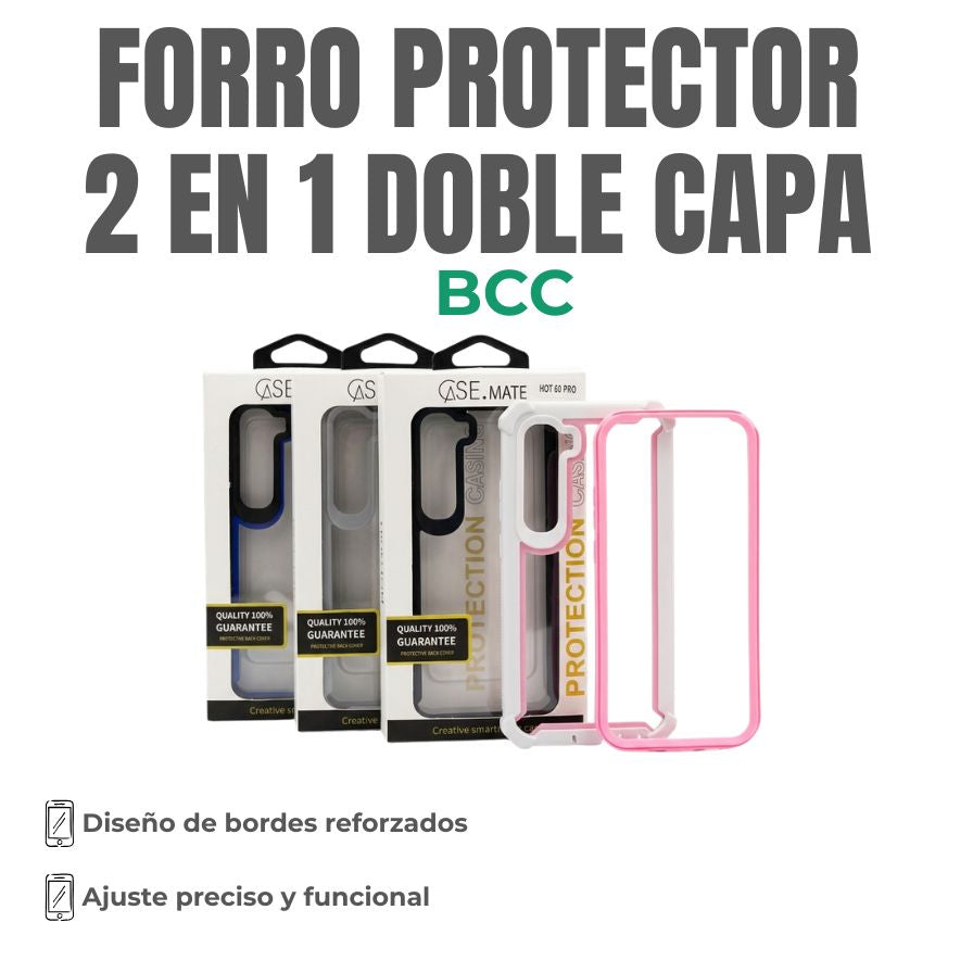 FORRO PROTECTOR 2 EN 1 DOBLE CAPA Ref: BCC