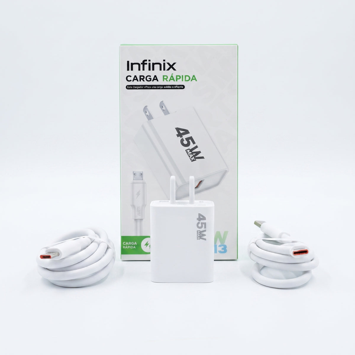 CARGADOR INFINIX CON CABLE MICRO Y TIPO-C  Ref: 7CC-2INV8