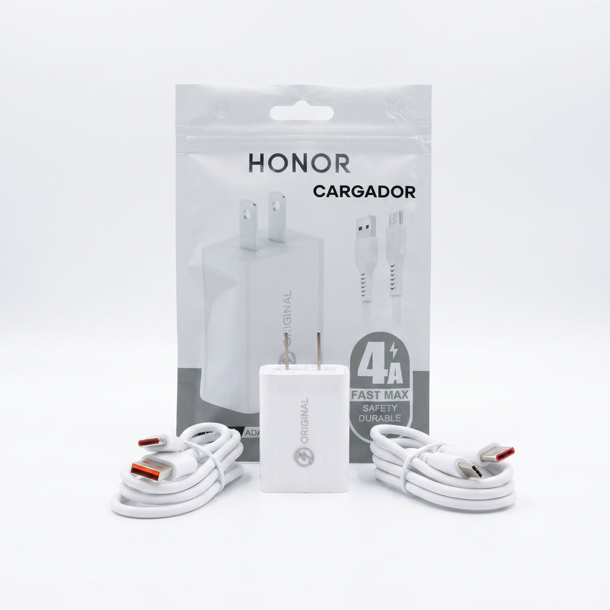 CARGADOR HONOR CON CABLE MICRO Y TIPO-C Ref: CB31-HOV8