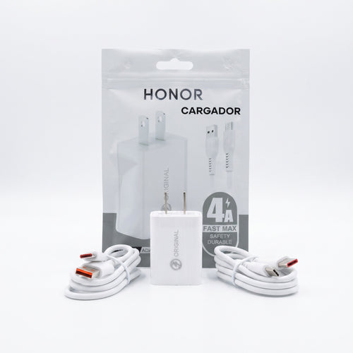 CARGADOR HONOR CON CABLE MICRO Y TIPO-C Ref: CB31-HOV8