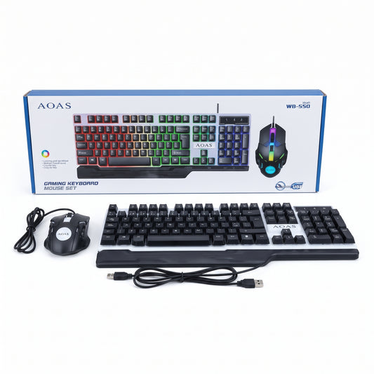 KIT MOUSE Y TECLADO GAMER Ref: WB-550