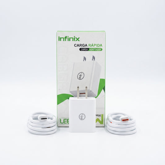 CARGADOR INFINIX CON CABLE MICRO Y TIPO-C Ref: INF-V868W7S