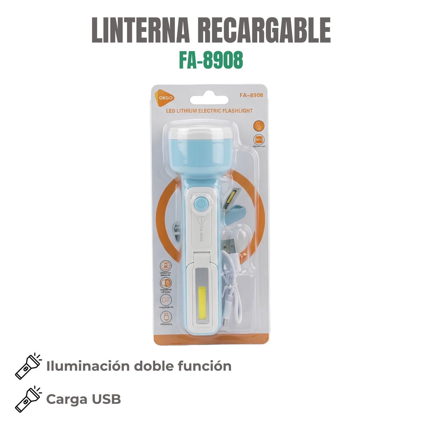 LINTERNA RECARGABLE Ref: FA-8908
