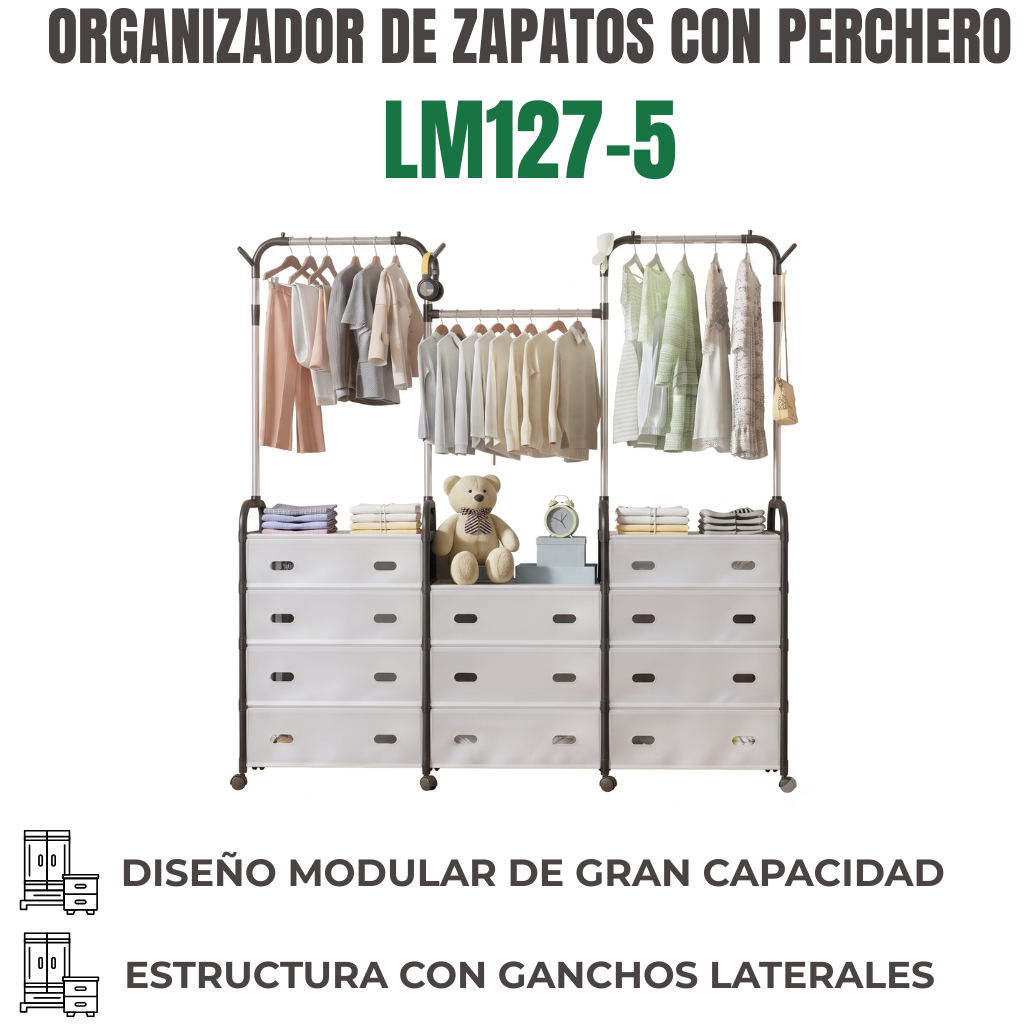 ORGANIZADOR DE ZAPATOS CON PERCHERO REF: LM127-5