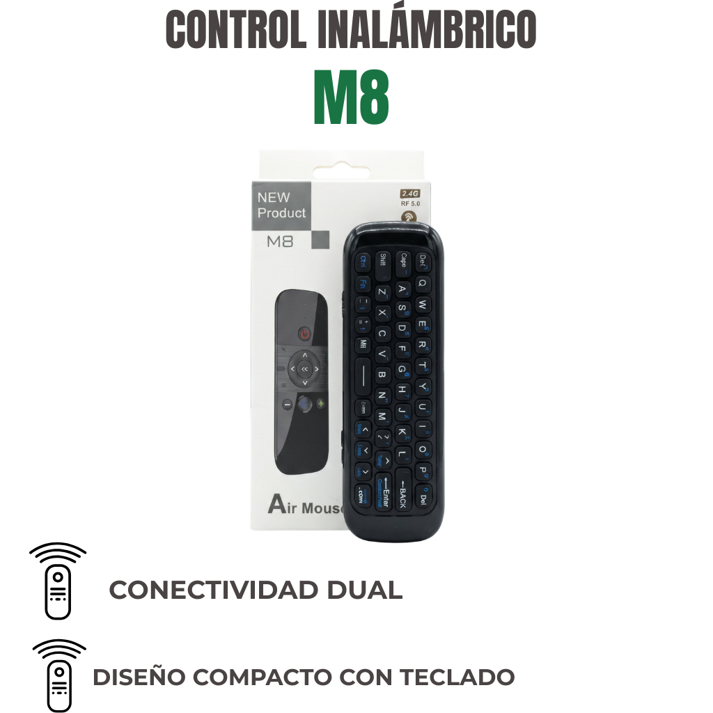 CONTROL INALÁMBRICO AIR MOUSE Ref: M8