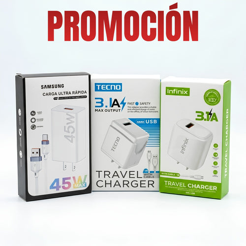 95 CARGADORES POR 100$