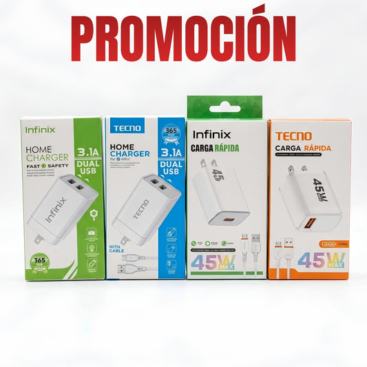 90 CARGADORES POR 65$