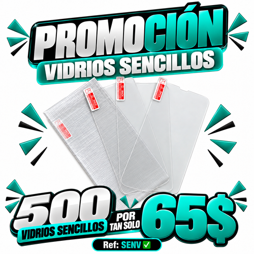 500 VIDRIOS POR 65$