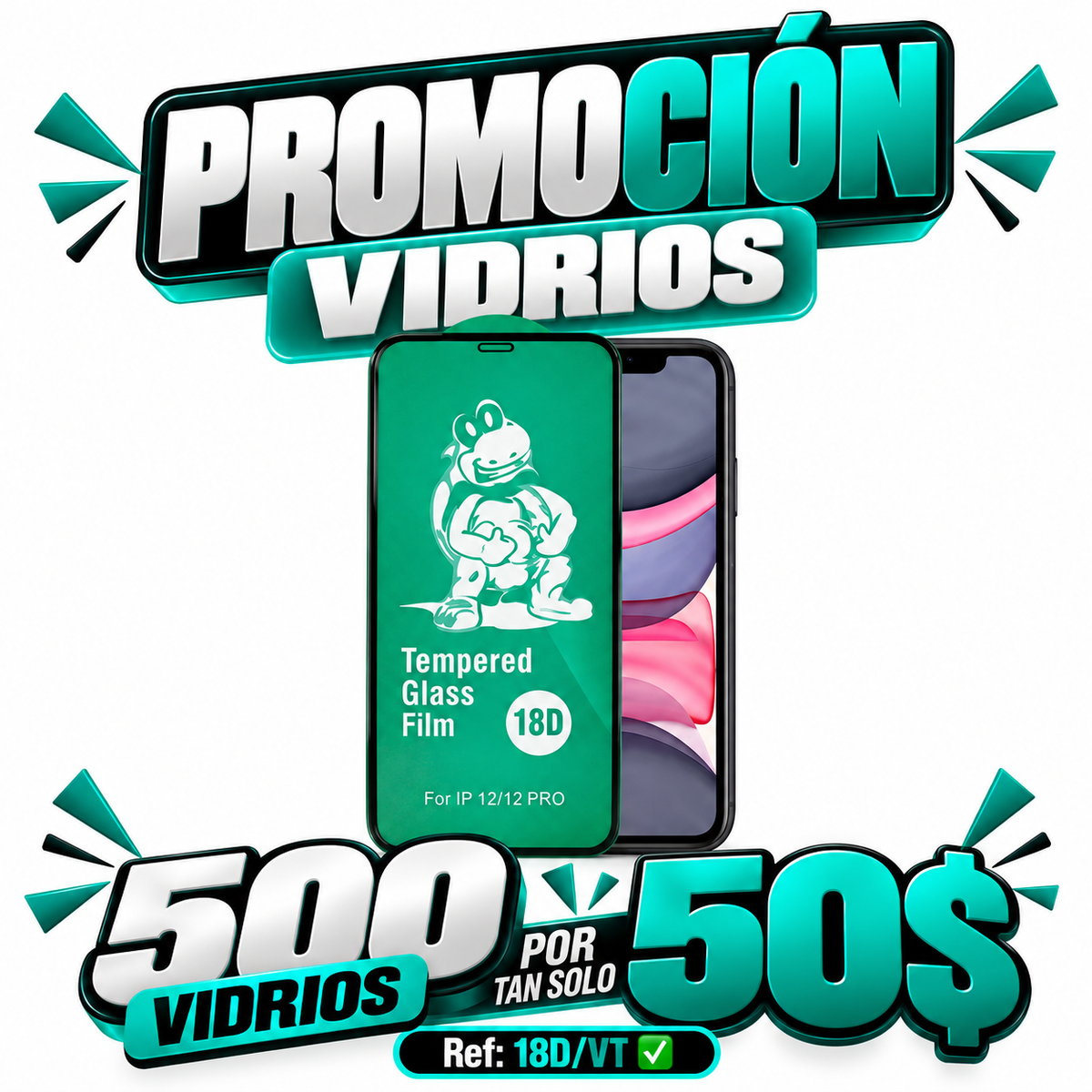 500 VIDRIOS X 50$